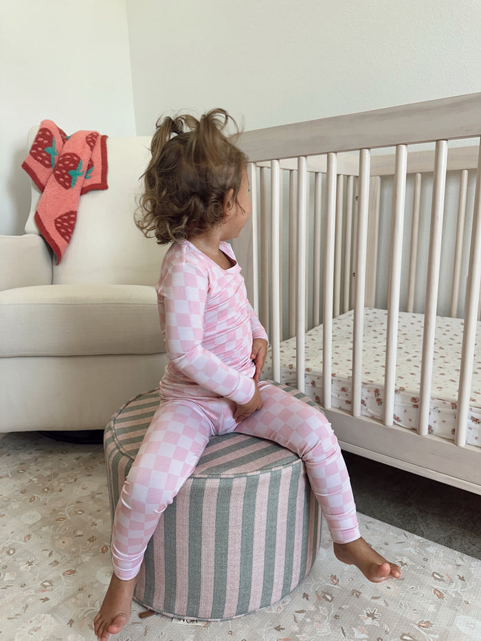 Pink Checkered | Two Piece